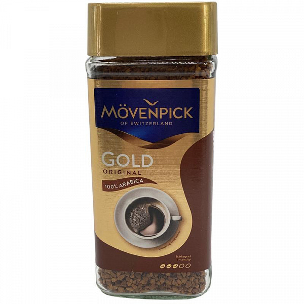 Кофе растворимый Movenpick Gold Original 200 г фото в онлайн-магазине Kofe-Da.ru
