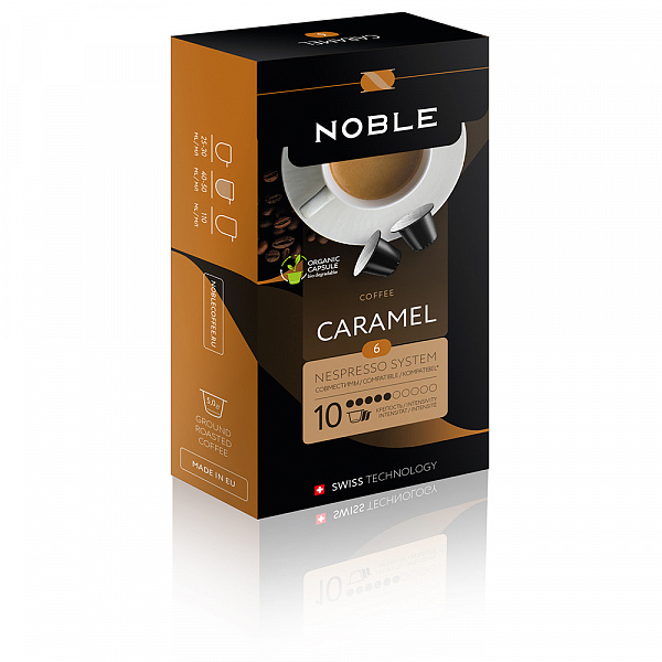 Кофе в капсулах Noble Caramel формата Nespresso, 10шт в упаковке фото в онлайн-магазине Kofe-Da.ru