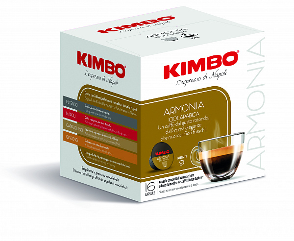 Кофе в капсулах Kimbo Armonia 100% Arabica (16 капс.) фото в онлайн-магазине Kofe-Da.ru