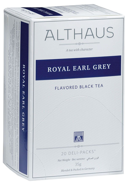 Пакетированный чай для чашек Deli Рack Althaus Royal Earl Grey 20х1.75 гр фото в онлайн-магазине Kofe-Da.ru