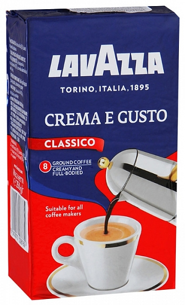 Кофе молотый Lavazza Crema e Gusto Classico 250 г фото в онлайн-магазине Kofe-Da.ru