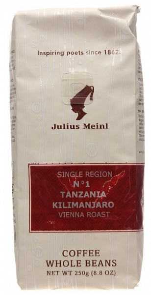 Кофе в зернах Julius Meinl N1 Tanzania Kilimanjaro 250гр. фото в онлайн-магазине Kofe-Da.ru