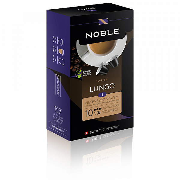 Кофе в капсулах Noble Lungo формата Nespresso, 10шт в упаковке фото в онлайн-магазине Kofe-Da.ru