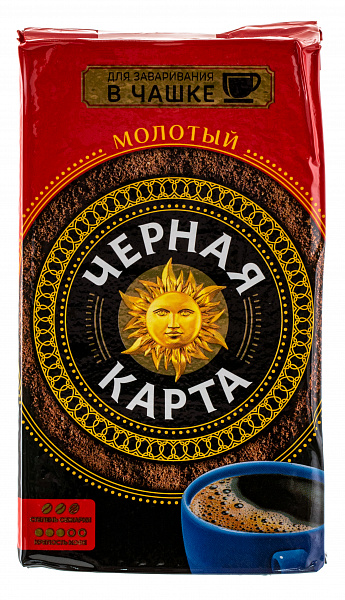 Кофе молотый Черная карта Арабика для заваривания в чашке, 250 гр фото в онлайн-магазине Kofe-Da.ru