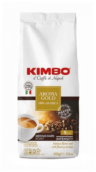 Кофе в зернах Kimbo Aroma Gold Arabica, арабика, 1 кг фото в онлайн-магазине Kofe-Da.ru