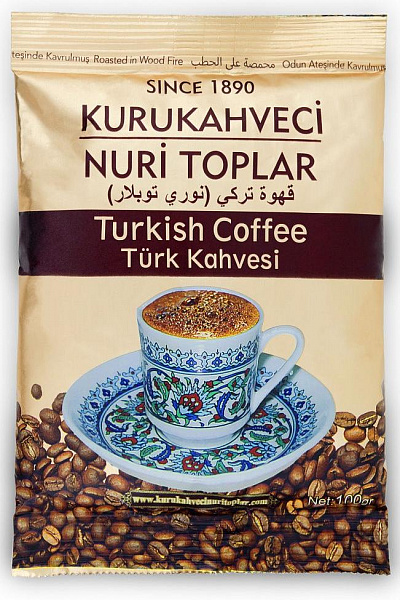 Молотый кофе Kurukahveci Nuri Toplar Turkish 100г. фото в онлайн-магазине Kofe-Da.ru