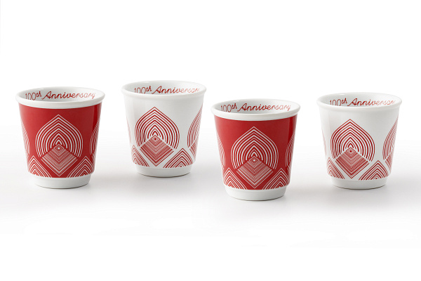 Набор Bicchierini из 4 чашек к столетию Bialetti фото в онлайн-магазине Kofe-Da.ru