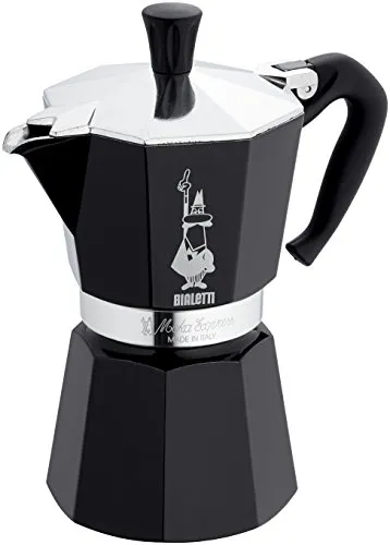 Гейзерная кофеварка Bialetti Moka Express Черная 6 порции (240 мл.) 4953 фото в онлайн-магазине Kofe-Da.ru